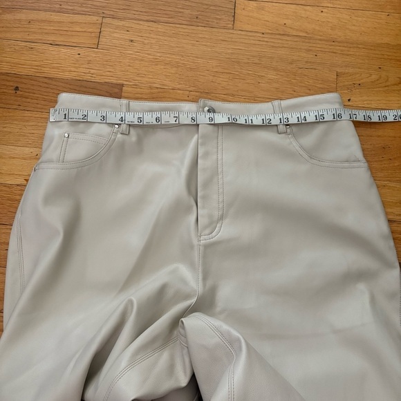 Ted Baker Cream Faux Leather Crops Size 10 - Picture 5 of 7